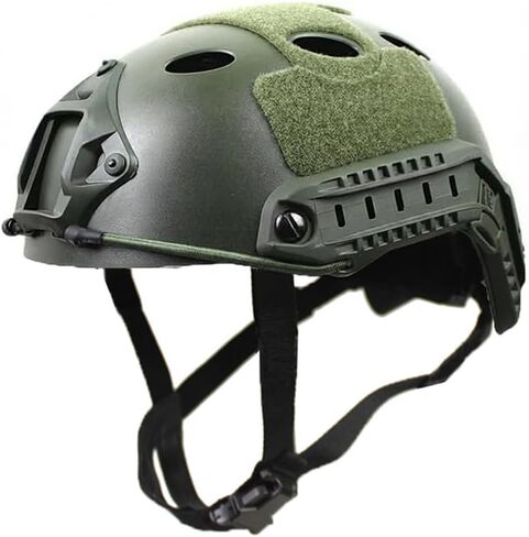 خوذة PJ التكتيكية لكرة الطلاء Airsoft خوذة عسكرية سريعة مع دعامة NVG وسكة توجيه جانبية in Kuwait