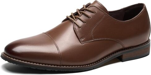 أحذية أكسفورد جلدية للرجال أحذية كلاسيكية بأربطة مع بطانة مسامية ونعل مطاطي متين in Kuwait