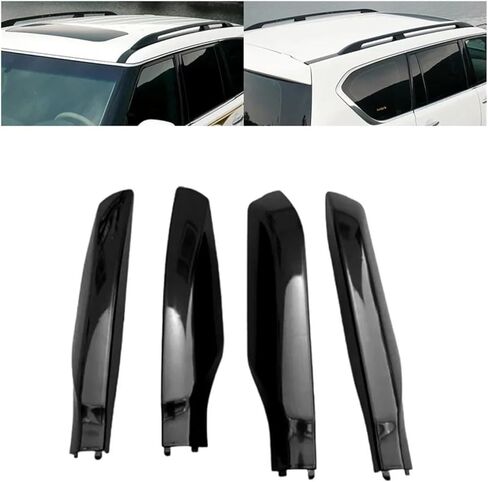 Car Roof Rack Cover Luggage Baggage Bar Rail End Protection Lid Compatible For Toyota Prado LC120 Compatible For Lexus GX 470 2010-2018 in Kuwait
