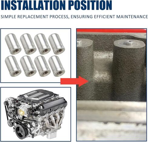 8 قطع من سدادات وادي النفط مناسبة لمحركات Gen IV LS & Gen V LT 2005-2019، استبدال رافعات DOD/AFM برافعات طراز LS/LS7 التقليدية in Kuwait