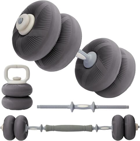 YOTTOY Weights Dumbbells Set,Free Weight Set with Connector, 4 in1 Dumbbells Set Used as Barbell, Kettlebells, Push up Stand, Weight Plate, Fitness Exercises for Home Gym in Saudi Arabia