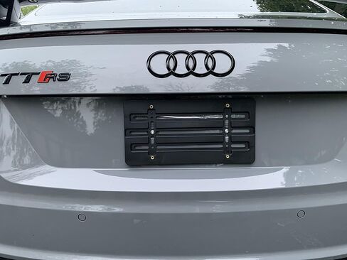 Rear Bumper License Plate Bracket for Audi TT RS 2014-2024, Plate Holder Set w 6 Unique Screw Bolts & Wrench Kit, License Tag Mounting Kit, Quality Plate Holders, Premium Car Accessories in Saudi Arabia