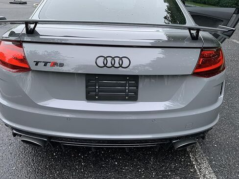Rear Bumper License Plate Bracket for Audi TT RS 2014-2024, Plate Holder Set w 6 Unique Screw Bolts & Wrench Kit, License Tag Mounting Kit, Quality Plate Holders, Premium Car Accessories in Saudi Arabia