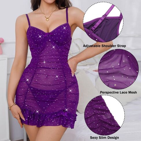 جنسي الملابس الداخلية Bodycon كشكش شبكة محض الرباط الأزهار ملابس بيبي دول الترتر بريق اللباس البسيطة مع ثونغ Clubwear in Saudi Arabia