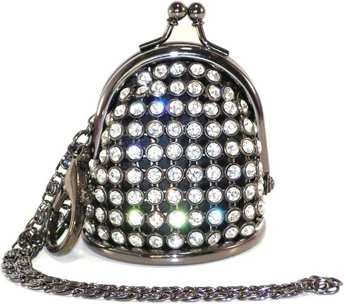 محفظة نقود صغيرة لطيفة من أحجار الراين مع مرآة في الأسفل، وحزام لليد in Kuwait