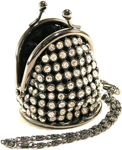 محفظة نقود صغيرة لطيفة من أحجار الراين مع مرآة في الأسفل، وحزام لليد in Kuwait