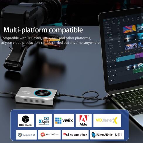 HDMI to Full NDI Video Encoder/Decoder NDI Converter/Player HDMI Extender for YouTube Facebook Twitch Live Streaming HD 1080P@60 fps Video Audio in Kuwait