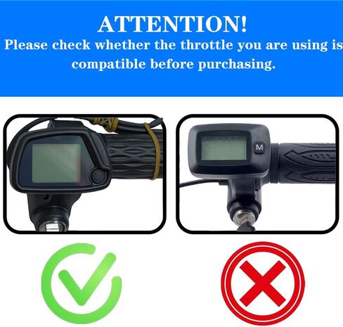 Speedometer 48V Throttle Grip and LCD Display Compatible Fit for Tuttio Tutti Soleil01 Throttle Note This Button Without an M and Buttons （with M ） Incompatible in Kuwait