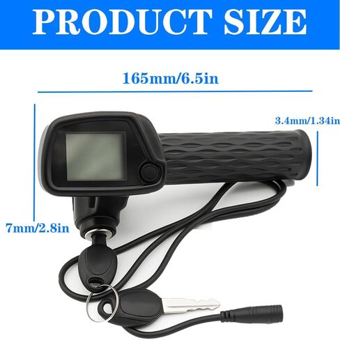 Speedometer 48V Throttle Grip and LCD Display Compatible Fit for Tuttio Tutti Soleil01 Throttle Note This Button Without an M and Buttons （with M ） Incompatible in Kuwait