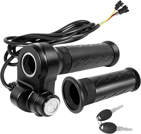 خنق ملتوي كامل لRidstar مع مفتاحين، مقابض خنق عالمية لRidstar Q20/Q20Lite/Q20Pro/H20/H26Pro/H20، مقبض دوار لدراجة Ridstar الكهربائية/الدراجات البخارية/الدراجة الثلاثية in Kuwait