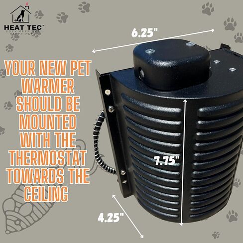 جهاز تدفئة الحيوانات الأليفة من هيت تيك | سخان بيت الكلب بقدرة 300 وات مع سلك مقاوم للمضغ | التحكم الحراري | آمن - حرارة جافة in Kuwait