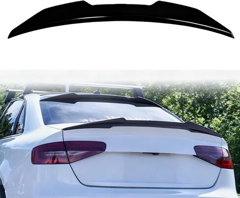 Rear Spoiler Compatible with Audi A4 S4 B8.5 Sedan 2013 2014 2015 2016 PSM Style Duckbill Highkick Trunk Lid Spoiler Wing in Saudi Arabia