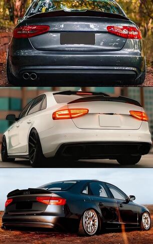 Rear Spoiler Compatible with Audi A4 S4 B8.5 Sedan 2013 2014 2015 2016 PSM Style Duckbill Highkick Trunk Lid Spoiler Wing in Saudi Arabia