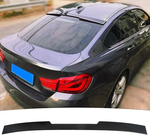 جناح سقف النافذة الخلفية متوافق مع BMW F36 4 Series Gran Coupe 428i/ 430i/ 435i/ 440i 2014-2020 (سيدان ذات 4 أبواب فقط)، ملحقات خارجية للشفاه العلوية باللون الأسود اللامع in Saudi Arabia