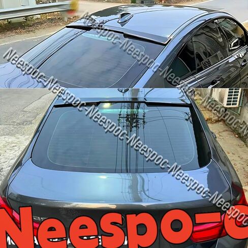جناح سقف النافذة الخلفية متوافق مع BMW F36 4 Series Gran Coupe 428i/ 430i/ 435i/ 440i 2014-2020 (سيدان ذات 4 أبواب فقط)، ملحقات خارجية للشفاه العلوية باللون الأسود اللامع in Saudi Arabia