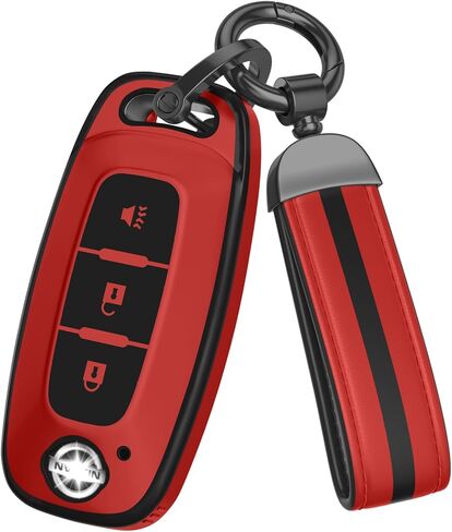 لملحقات غطاء Nissan Key Fob، مادة TPU غير لامعة، مع سلسلة مفاتيح جلدية لطيفة، لعام 2023 2024 2025 2026 Rogue Pathfinder Versa 2025 Sentra Patrol Armada Smart والمزيد. in Kuwait