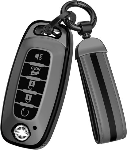 لملحقات غطاء Nissan Key Fob، مادة TPU غير لامعة، مع سلسلة مفاتيح جلدية لطيفة، لعام 2023 2024 2025 2026 Rogue Pathfinder Versa 2025 Sentra Patrol Armada Smart والمزيد. in Kuwait