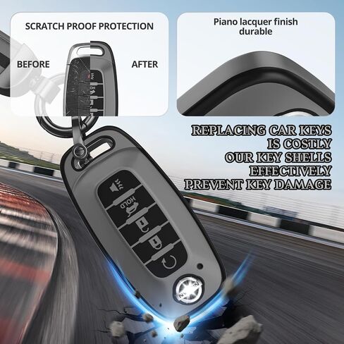 لملحقات غطاء Nissan Key Fob، مادة TPU غير لامعة، مع سلسلة مفاتيح جلدية لطيفة، لعام 2023 2024 2025 2026 Rogue Pathfinder Versa 2025 Sentra Patrol Armada Smart والمزيد. in Kuwait