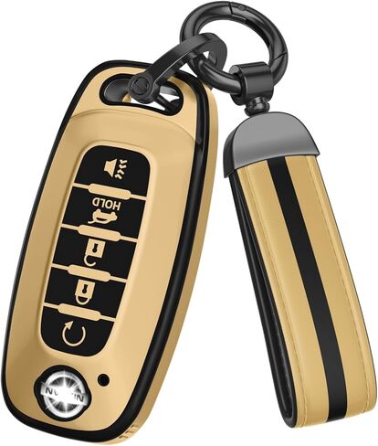 لملحقات غطاء Nissan Key Fob، مادة TPU غير لامعة، مع سلسلة مفاتيح جلدية لطيفة، لعام 2023 2024 2025 2026 Rogue Pathfinder Versa 2025 Sentra Patrol Armada Smart والمزيد. in Kuwait