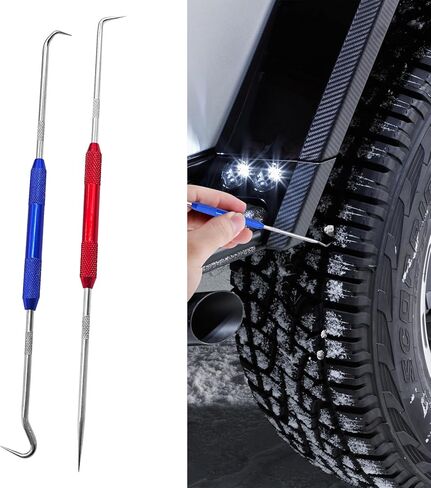 2PCS CarbonSteel Hook Tool and Pick Set, Seal Puller, O Ring Pick Set and Hook Tool, Universal Car Accessories Mini Precision Hooks Puller Remover Compatible with Most Cars in Saudi Arabia