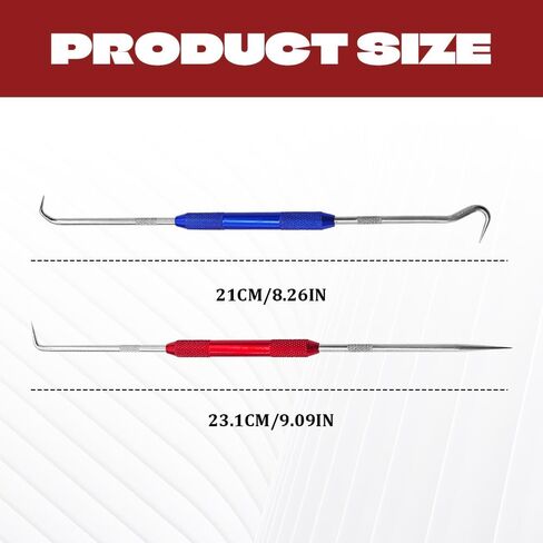 2PCS CarbonSteel Hook Tool and Pick Set, Seal Puller, O Ring Pick Set and Hook Tool, Universal Car Accessories Mini Precision Hooks Puller Remover Compatible with Most Cars in Saudi Arabia