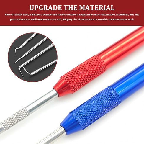 2PCS CarbonSteel Hook Tool and Pick Set, Seal Puller, O Ring Pick Set and Hook Tool, Universal Car Accessories Mini Precision Hooks Puller Remover Compatible with Most Cars in Saudi Arabia