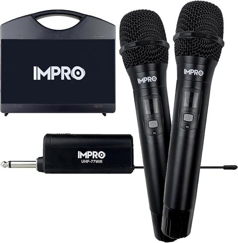 نظام ميكروفون لاسلكي احترافي UHF من ImPro UHF-77Wifi (ذهبي) in Saudi Arabia