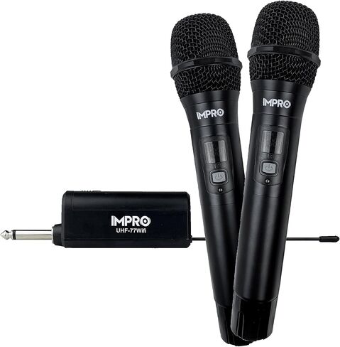 نظام ميكروفون لاسلكي احترافي UHF من ImPro UHF-77Wifi (ذهبي) in Saudi Arabia