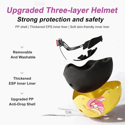 خوذة دراجة للأطفال الصغار، 7 قطع خوذة للأطفال - وسادات للركبة والكوع، واقيات المعصم، مجموعة خوذة ومنصات للأطفال يونيكورن، خوذة لوح التزلج خوذة سكوتر لركوب الدراجات والتزحلق على الجليد in Kuwait