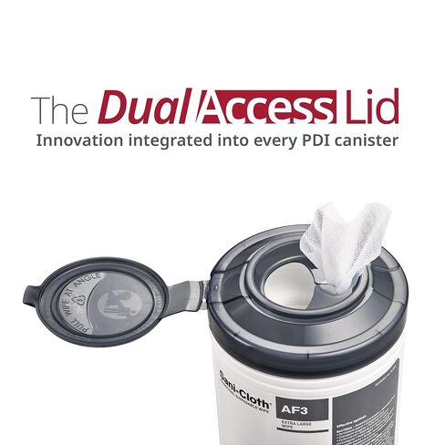 Sani-Cloth AF3 Wipes, Large, Case, 12 Canisters, 1920 Wipes, Canister, 6" x 6.75" in Kuwait