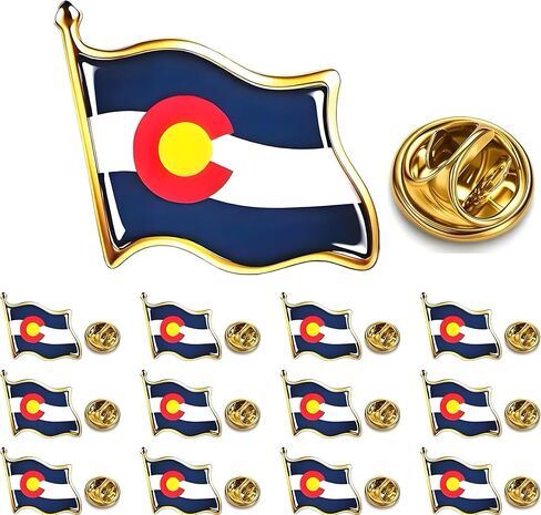 12/25/50pcs small Colorado flag lapel pin bulk in Saudi Arabia