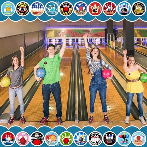 80 Pcs Bowling Buttons Pins Funny Sport Brooch Lapel Pins for Jacket Backpacks Tote Bags Hats Bowling Lovers Gifts for Men Women Sports Fans Party in Saudi Arabia