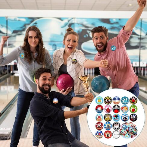 80 Pcs Bowling Buttons Pins Funny Sport Brooch Lapel Pins for Jacket Backpacks Tote Bags Hats Bowling Lovers Gifts for Men Women Sports Fans Party in Saudi Arabia