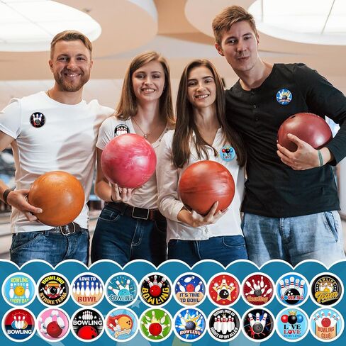 80 Pcs Bowling Buttons Pins Funny Sport Brooch Lapel Pins for Jacket Backpacks Tote Bags Hats Bowling Lovers Gifts for Men Women Sports Fans Party in Saudi Arabia