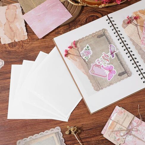 10 Pcs Clear Adhesive Pockets, 6 x 6 Inch Self-Adhesive Corner Pockets Sticky Pockets Add Storage Space for Planners, Notebooks, Folders, Index Cards, Office in Saudi Arabia