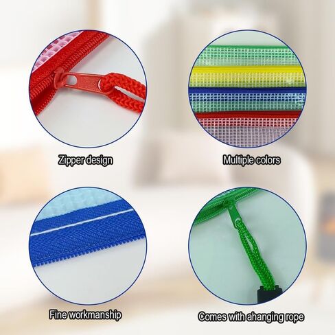 5 Pcs Waterproof Zip File Pouches for Organizing - Document Bags with Zipper (B5 Size 11.62x7.96in) in Saudi Arabia
