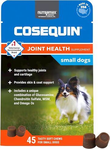 Nutramax Cosequin Minis Maximum Strength Joint Health Supplement - With Glucosamine, Chondroitin, MSM, and Omega-3's, 45 Soft Chews in Kuwait