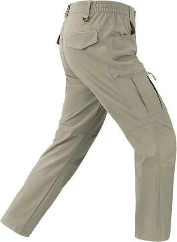 Mens Hiking Pants Waterproof Cargo Work Pants Lightweight Nylon Quick Dry Outdoor Travel Pants 6 Pockets in Saudi Arabia