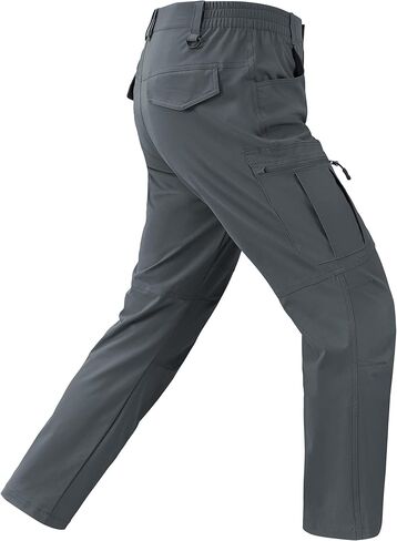 Mens Hiking Pants Waterproof Cargo Work Pants Lightweight Nylon Quick Dry Outdoor Travel Pants 6 Pockets in Saudi Arabia