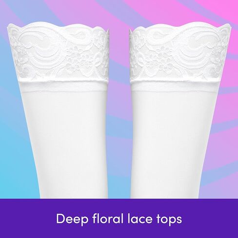 مجموعة ملابس داخلية نسائية من Lovehoney بمقاسات كبيرة | جوارب نايلون عالية الفخذ باللون الأحمر والأسود والأبيض 14-18 in Kuwait