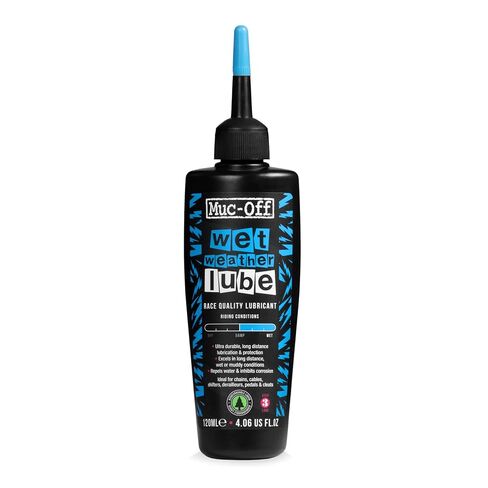 Muc-Off Chain Wet Lube 50ml 2-Pack | مادة تشحيم سلسلة دراجات قابلة للتحلل الحيوي | يقلل الاحتكاك ويطيل عمر السلسلة | تركيبة شمعية تطرد الماء | مناسبة لدراجات MTB ودراجات الطرق in Saudi Arabia