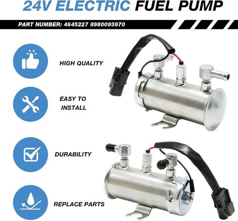 UOIENRT 4645227 24V استبدال مضخة الوقود الكهربائية لحفارة هيتاشي ZX330-3 ZX270-3 ZX240-3 ZX200-3 ZX135US-3 ZX130-3 ZX120-3 ZX110-3 محرك ايسوزو 4HK1 6HK1 in Saudi Arabia
