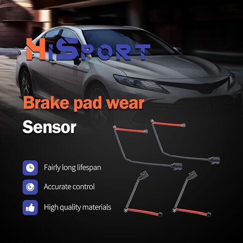 مستشعر ارتداء وسادة الفرامل HiSport للعجلة الأمامية والخلفية 7L0907637C & 7L0907637 متوافق مع Audi Q7 2007-2010 وPorsche Cayenne 2007-2010 وVolkswagen Touareg 2004-2008 in Saudi Arabia
