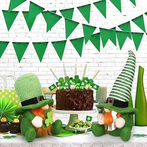 St Patricks Day Decorations Gnomes Plush St. Patrick's Decor Decoration Gifts Green Irish Elf Tomte Gnome Ornaments Accessories for Home Table in Kuwait