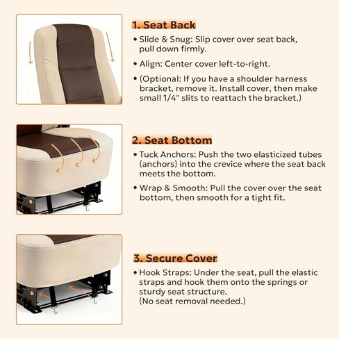 عبوتان من أغطية مقاعد RV لكراسي الكابتن: واقيات مقاعد المنزل المتنقل من الجلد الصناعي مع أغطية مسند للذراعين - قابلة للتنفس ومقاومة للماء - لسيارة مقطورة التخييم من الفئة أ تحمي من انسكابات الأوساخ والتآكل in Kuwait