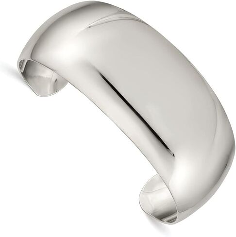 925 Sterling Silver 28.5mm Cuff Bangle Bracelet in Saudi Arabia