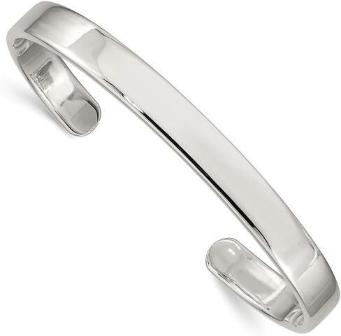 925 Sterling Silver 7mm Cuff Bangle Bracelet in Saudi Arabia