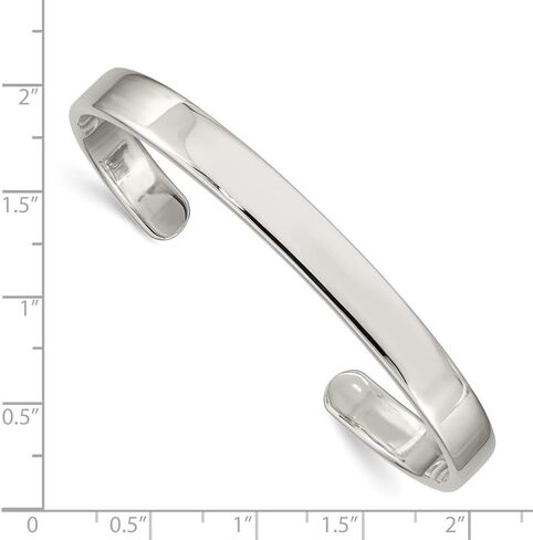 925 Sterling Silver 7mm Cuff Bangle Bracelet in Saudi Arabia