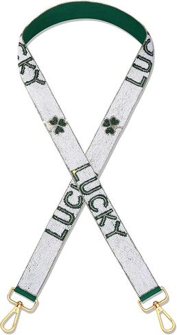 St.Patrick’s Day Purse Strap Replacement Beaded Lucky Shamrock Purse Strap Irish Crossbody Shoulder Bag Straps in Saudi Arabia
