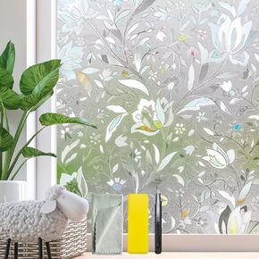 Bloss Blackout Window Privacy Film, 100% Sun Blocking Privacy Cover for Glass, Removable Room Darkening Black Out Window Tint, Static Cling Frosted Glass Film (Black/Matte, 17.7" x 78.7") in Kuwait